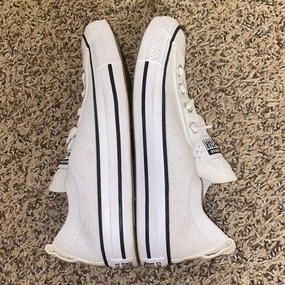 Converse Chuck Taylor All Star Shoreline Knit White Slip-On Sneakers - Picture 5 of 8